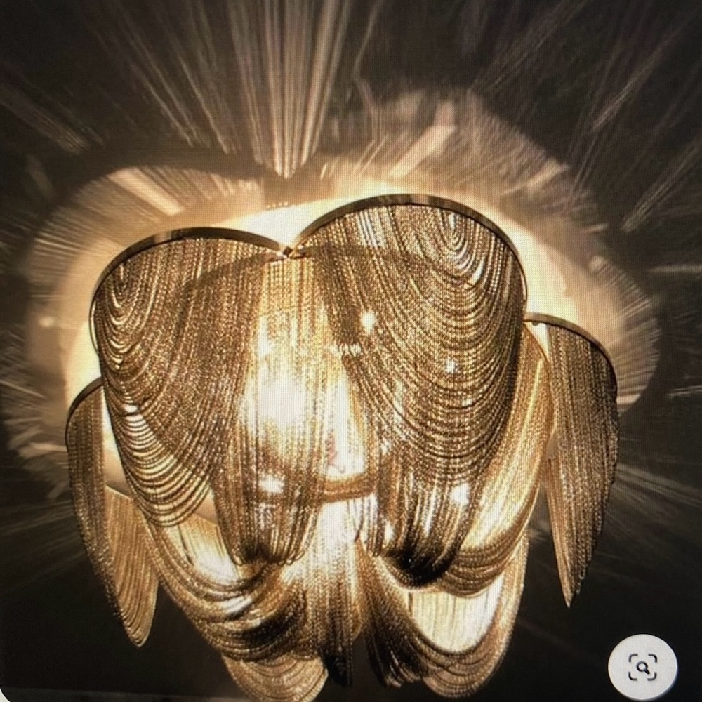 Beautiful Silver Chain chandelier.